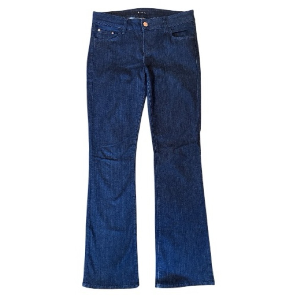 !IT Collective Dark Wash Denim Bootcut Jeans Non Distress Copper Hardware Sz 27﻿